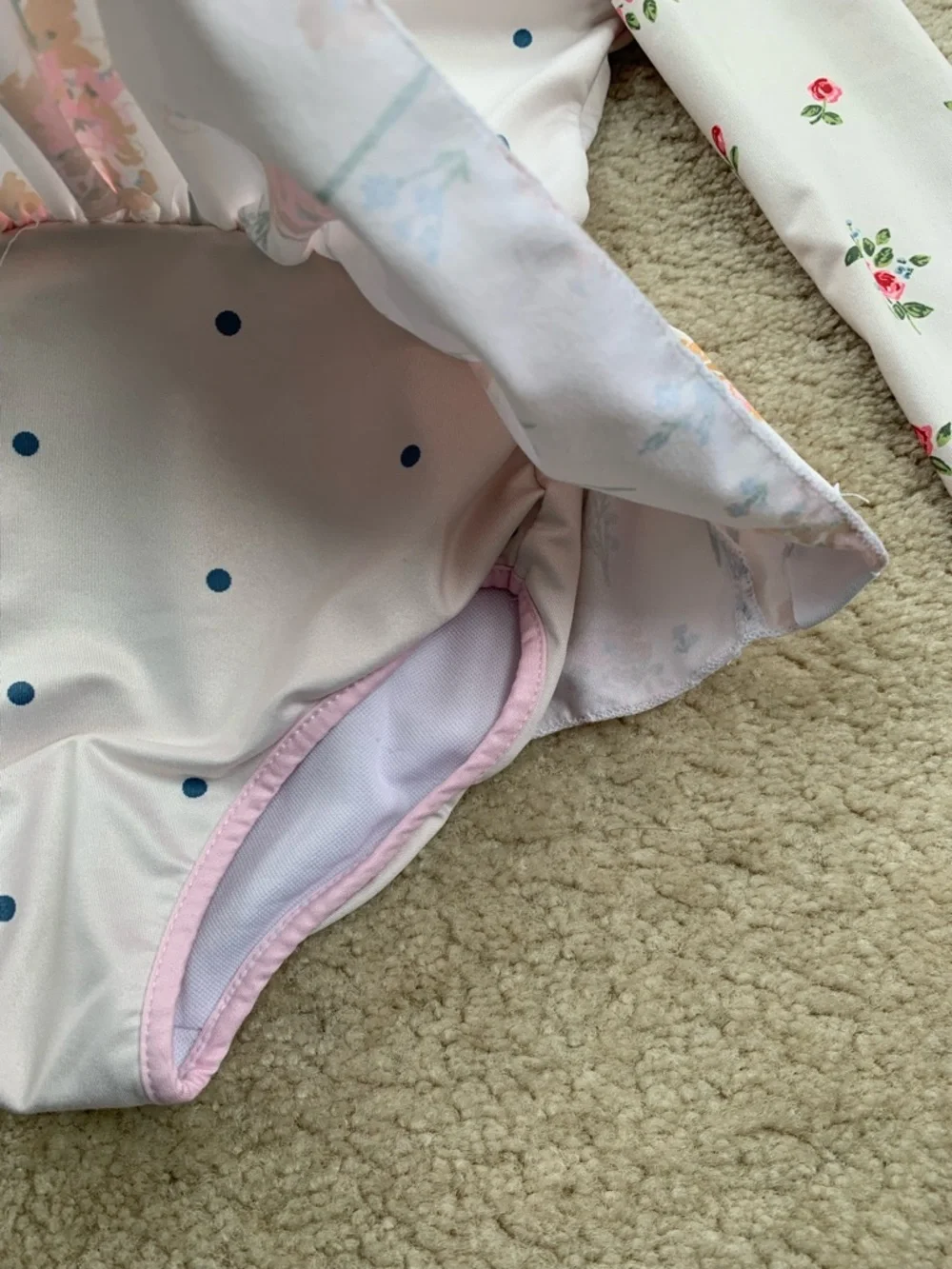 SweetHoney Size 2T White Floral Ruffle One Piece Skirted Leotard